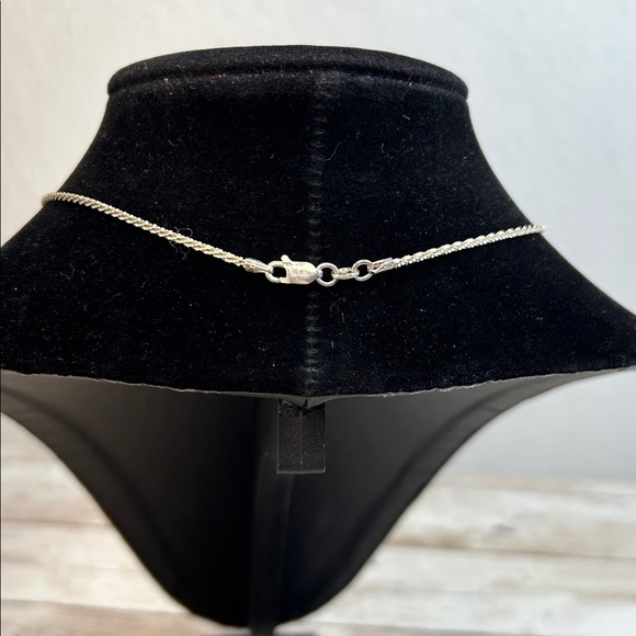 Topaz and 925 Cross Pendant Necklace - Picture 2 of 7